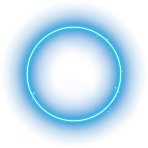 Blue Neon Circle